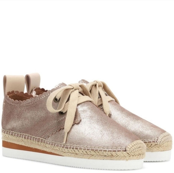 See By Chloe Lace Up Espadrille Sneakers Size 40 EU / 10 US - Picture 1 of 8